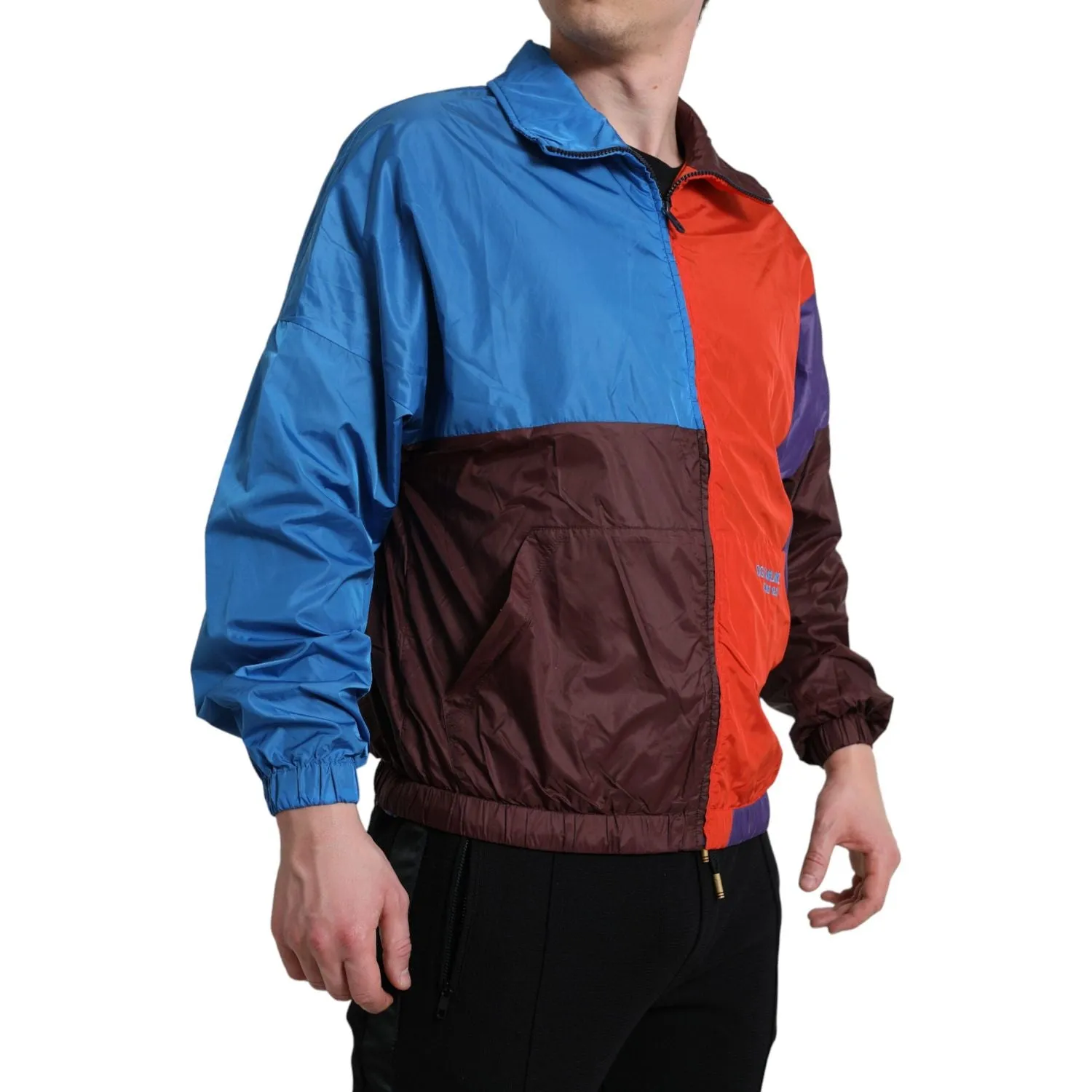 Dolce & Gabbana Multicolor Techno Fabric Windbreaker Jacket