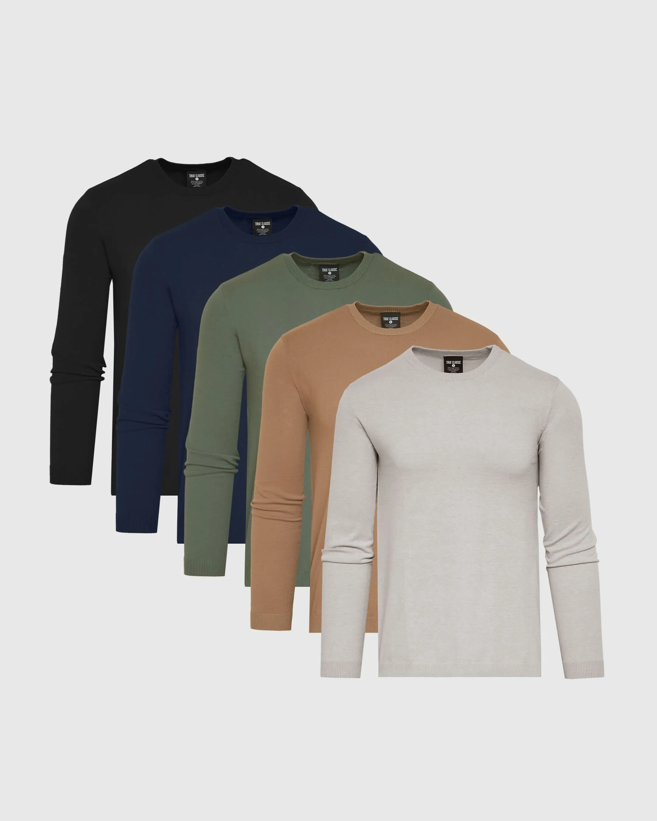 Dressy Crew Neck Sweater 5-Pack