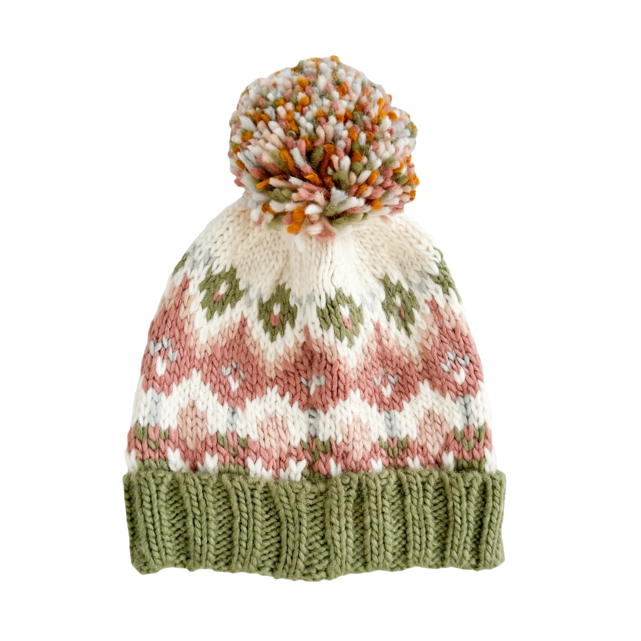 Fairisle Knit Hat, Pastel