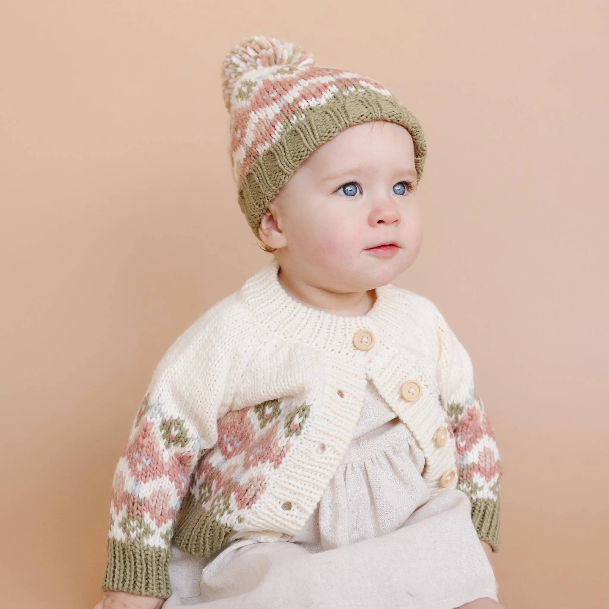 Fairisle Knit Hat, Pastel