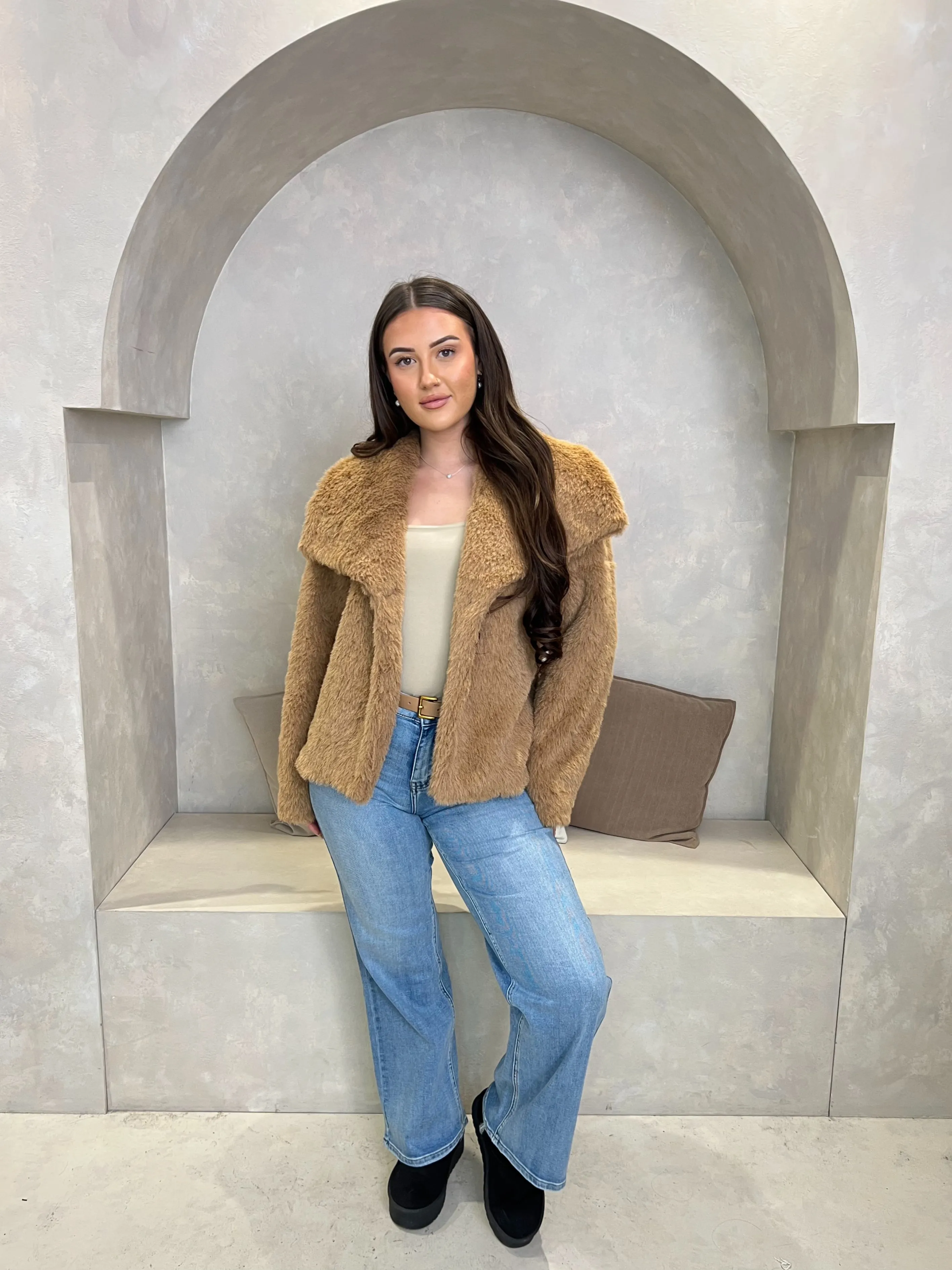 Faux Fur Collared Jacket