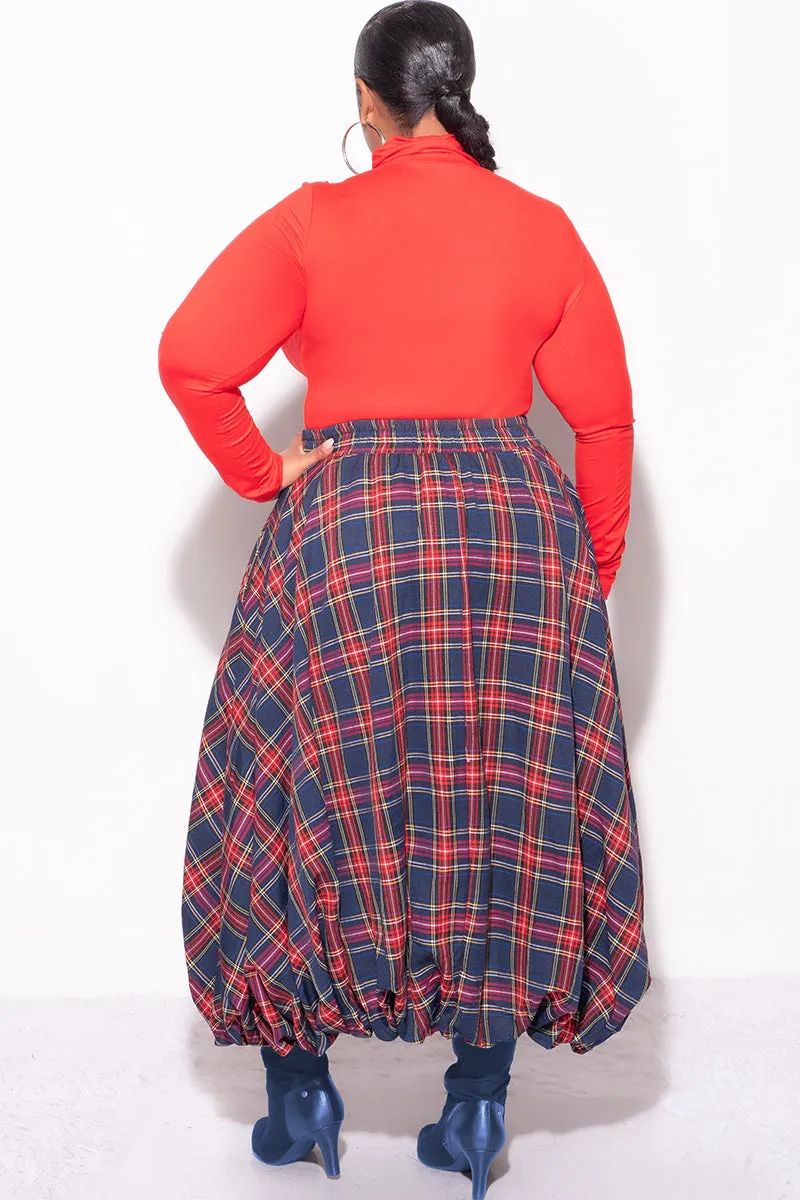 Final Sale Plus Size Turtleneck in Red