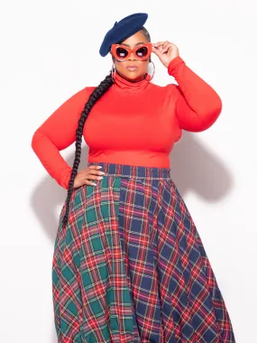 Final Sale Plus Size Turtleneck in Red