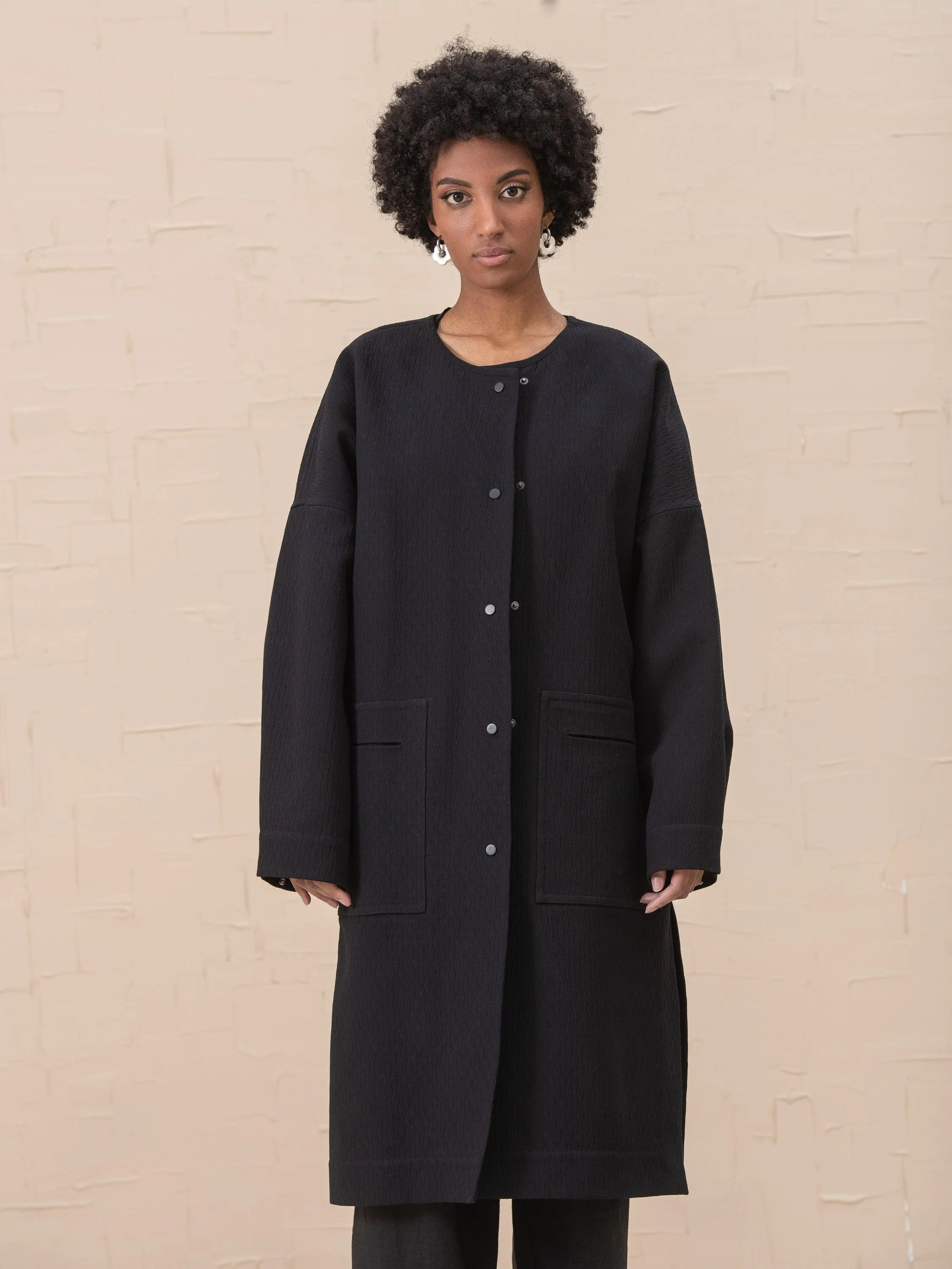 Florence Collarless Coat