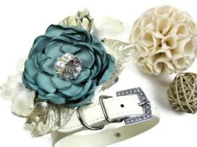 Flower Dog Collar | The Aquamarine Rose