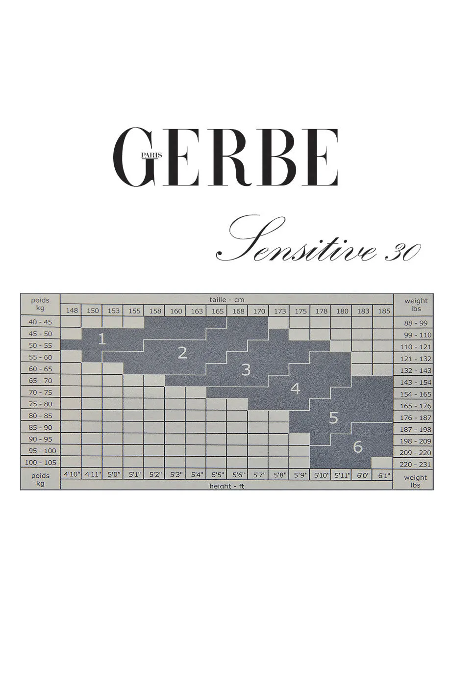 GERBE SENSITIVE 30 Brown Tights (Chocolat)