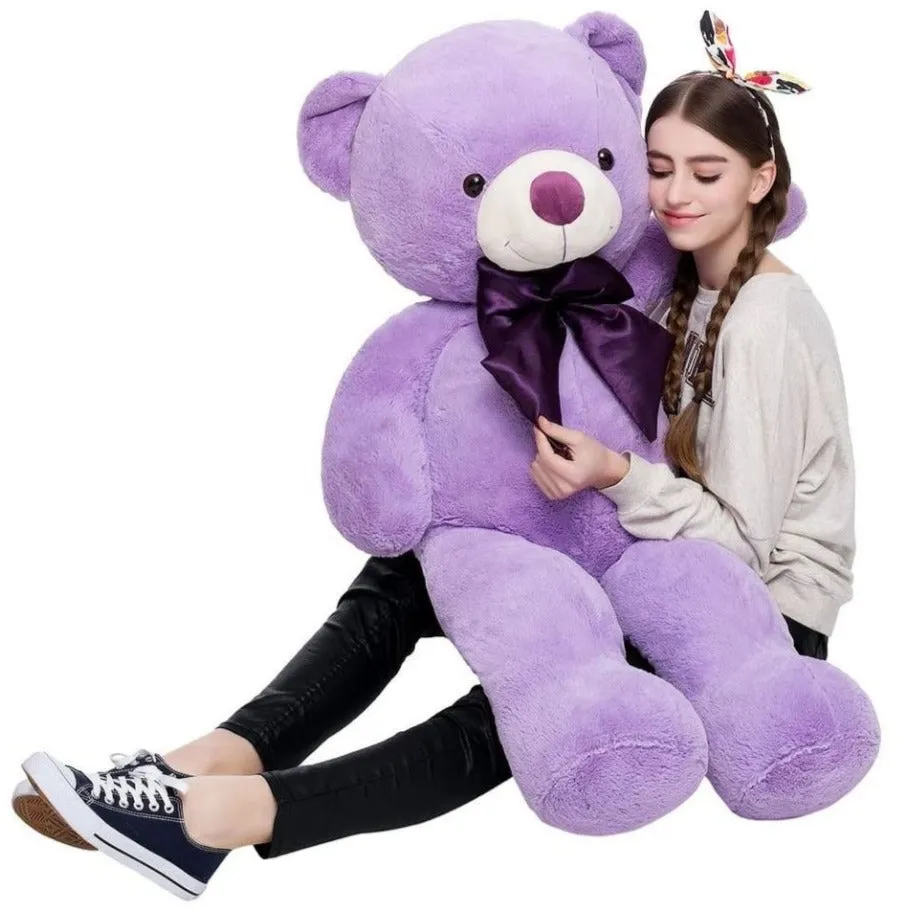 Giant Teddy Bear Stuffed Animal Toy, 47 Inches, Purple