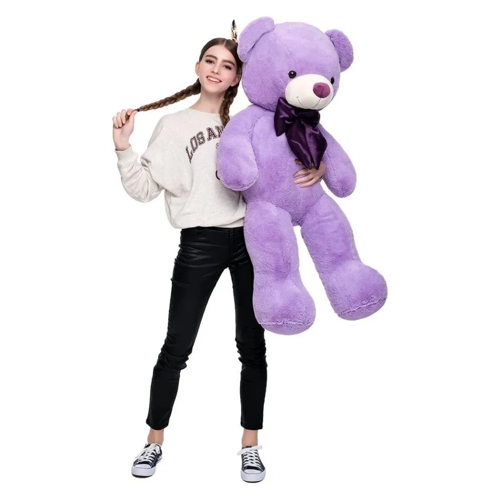 Giant Teddy Bear Stuffed Animal Toy, 47 Inches, Purple