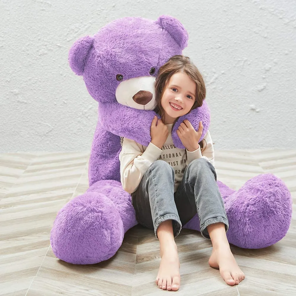 Giant Teddy Bear Stuffed Animal Toy, Purple, 39/47/55 Inches