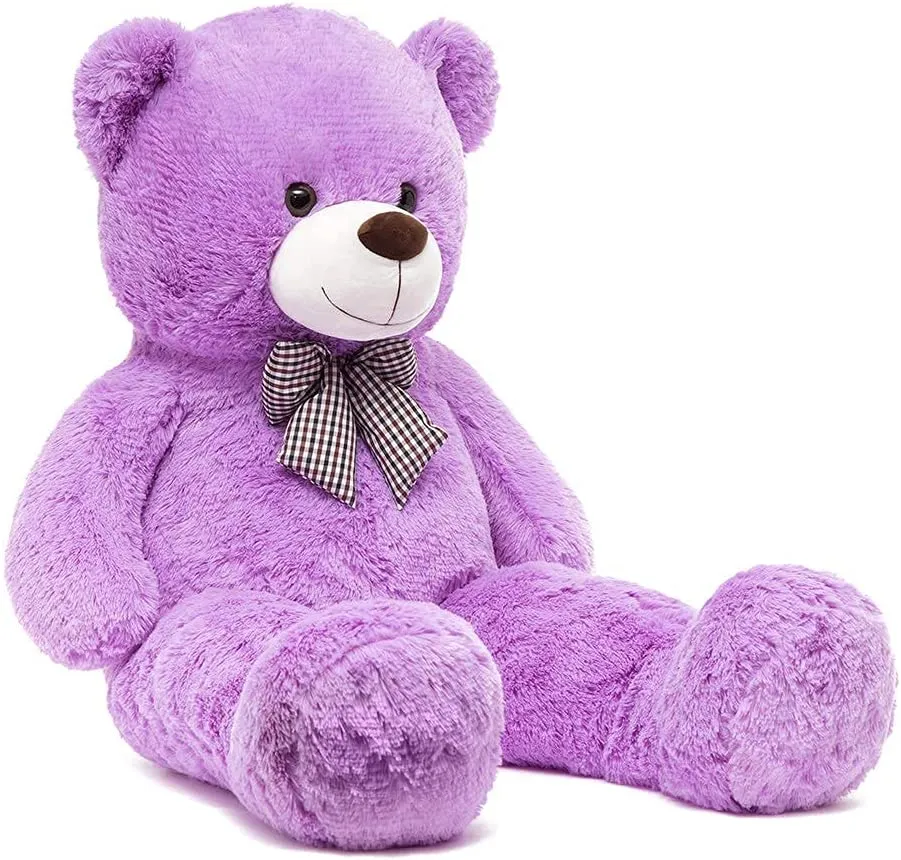 Giant Teddy Bear Stuffed Animal Toy, Purple, 39/47/55 Inches