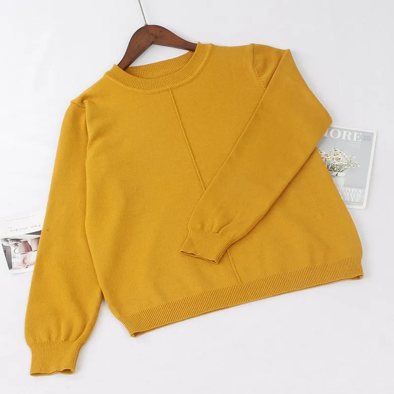 GIGOGOU Thick Autumn Winter Women Pullover Sweater Fashion Quality Knitted Jumper Top Soft Warm Female Sweater