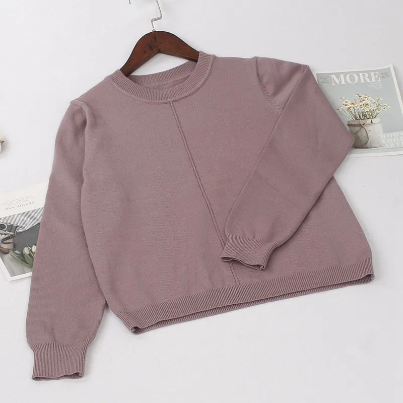 GIGOGOU Thick Autumn Winter Women Pullover Sweater Fashion Quality Knitted Jumper Top Soft Warm Female Sweater