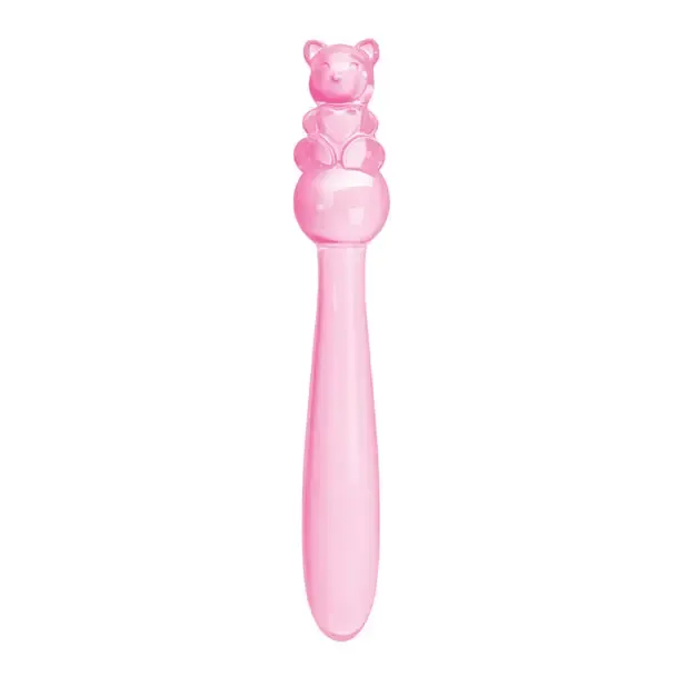 Glass Menagerie Teddy Glass Dildo - Pink