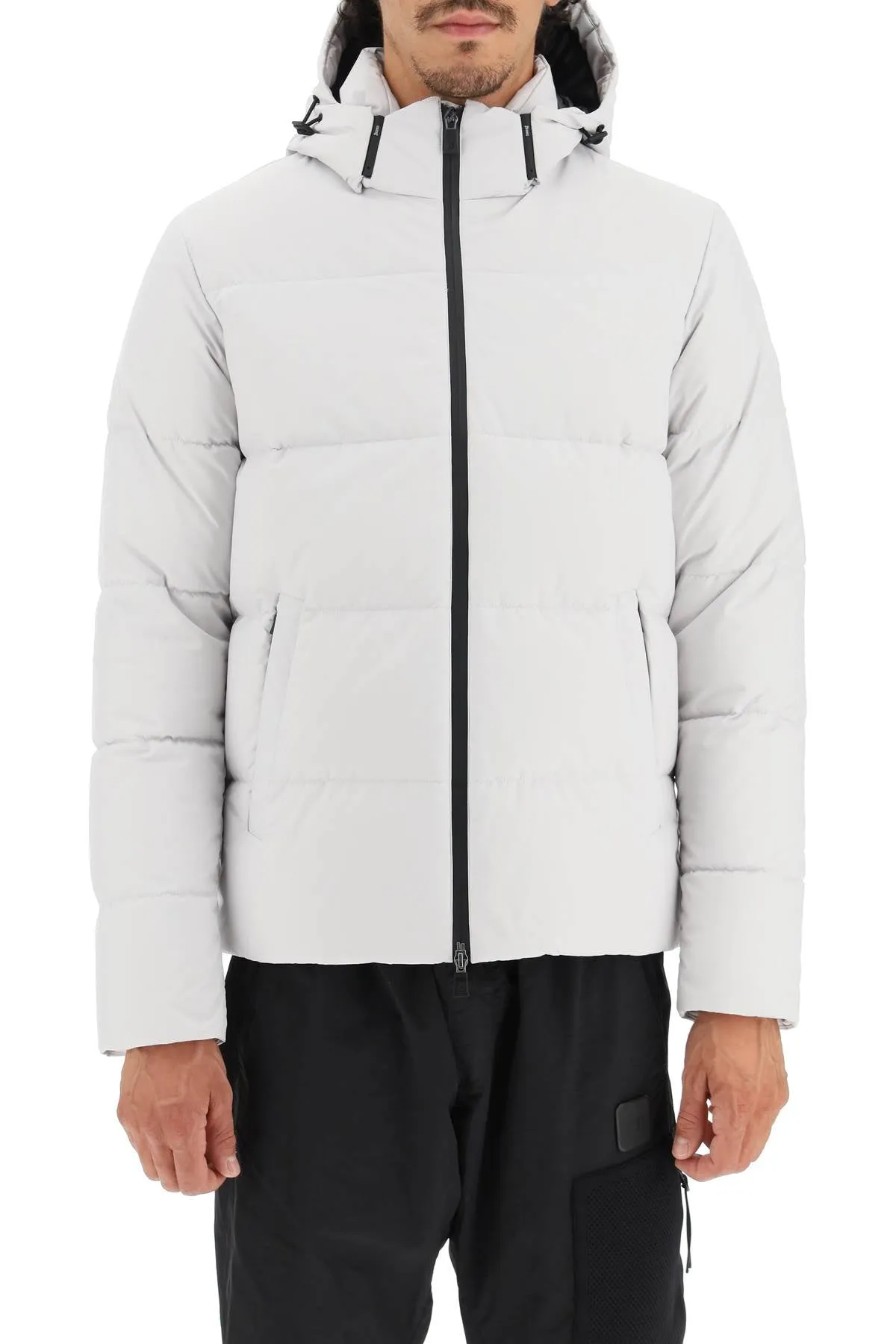 Herno laminar laminar short down jacket in gore-tex infinium windstopper