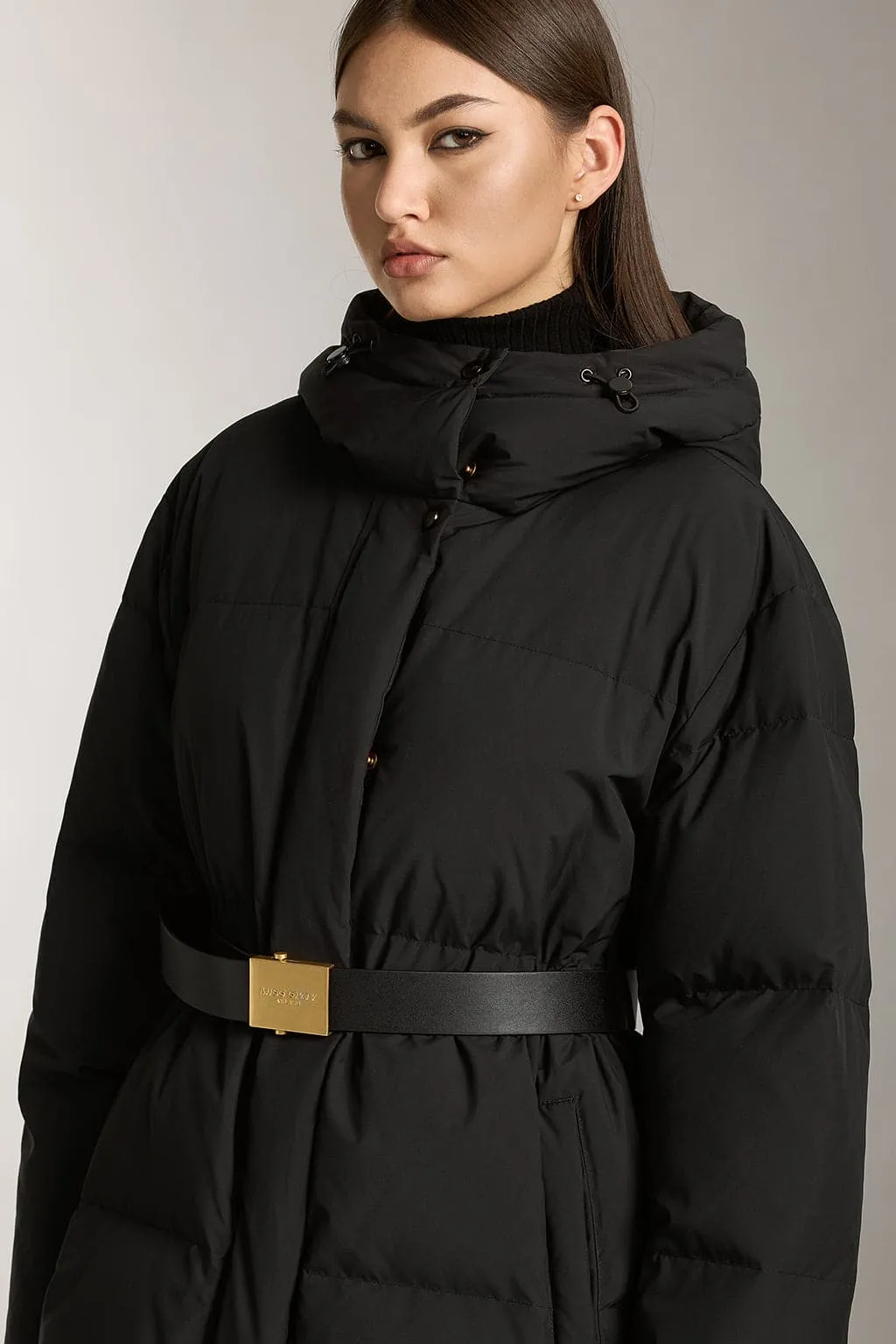 Hooded Double Zipper Down Jacket