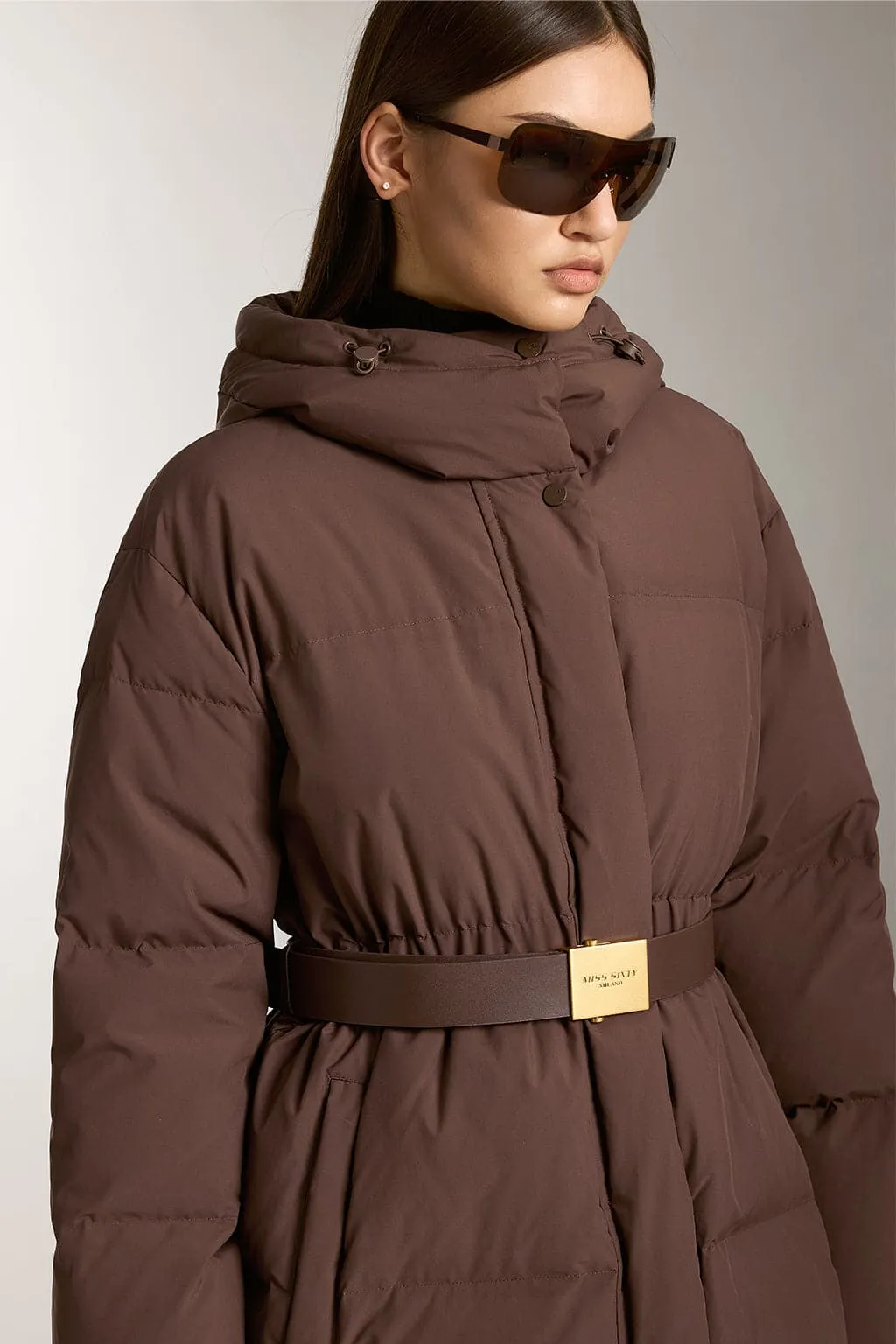 Hooded Double Zipper Down Jacket