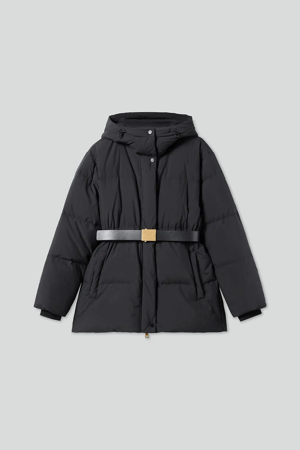 Hooded Double Zipper Down Jacket