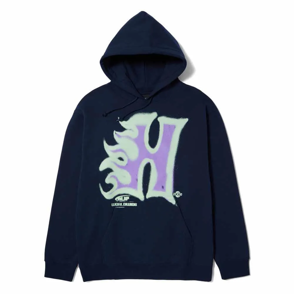 HUF Heat Wave Pullover Hooded Sweatshirt Navy