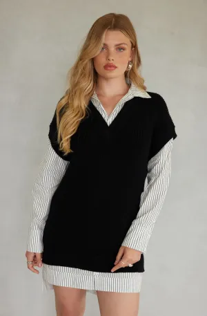 Ishilly Layered Sweater Dress