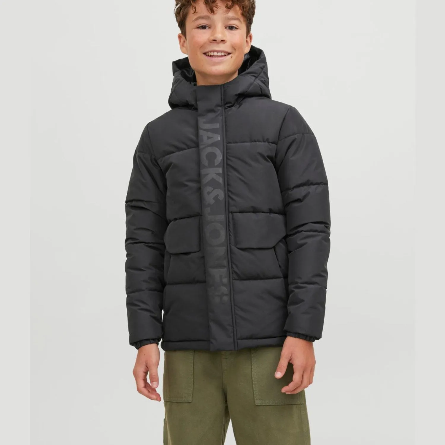 Jack & Jones Junior Black Cospeed Puffer Jacket