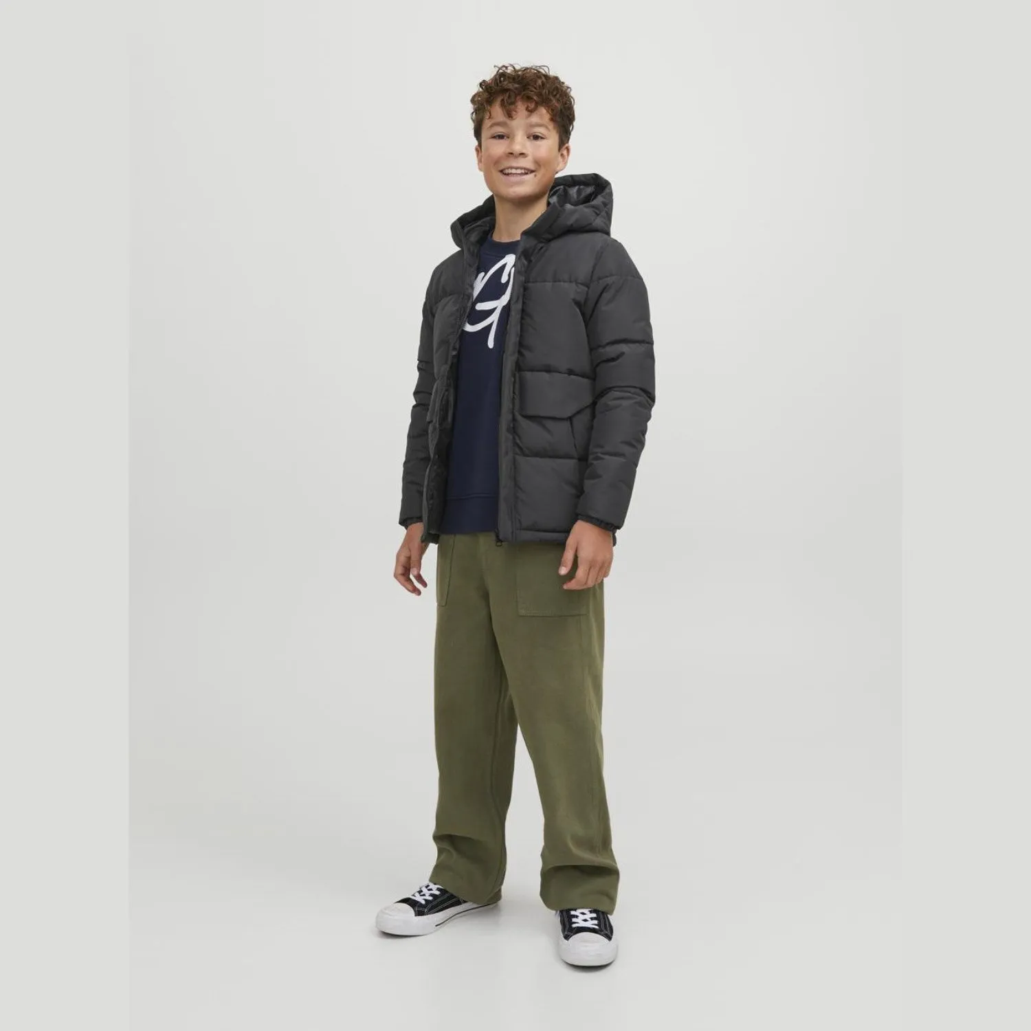 Jack & Jones Junior Black Cospeed Puffer Jacket