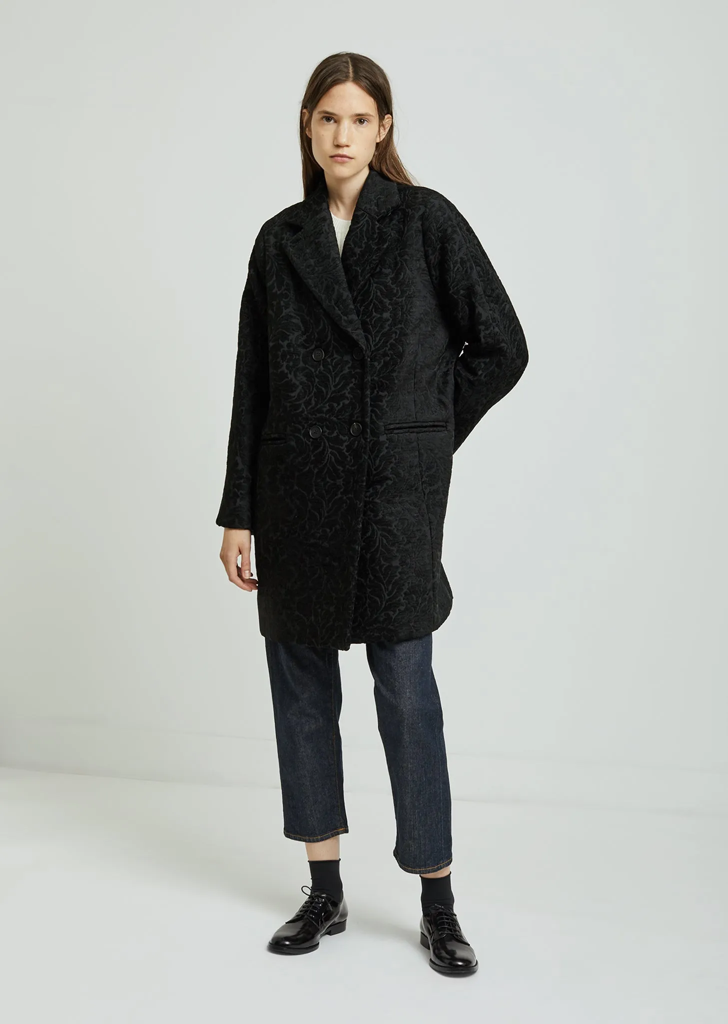 Jacquard Peacoat