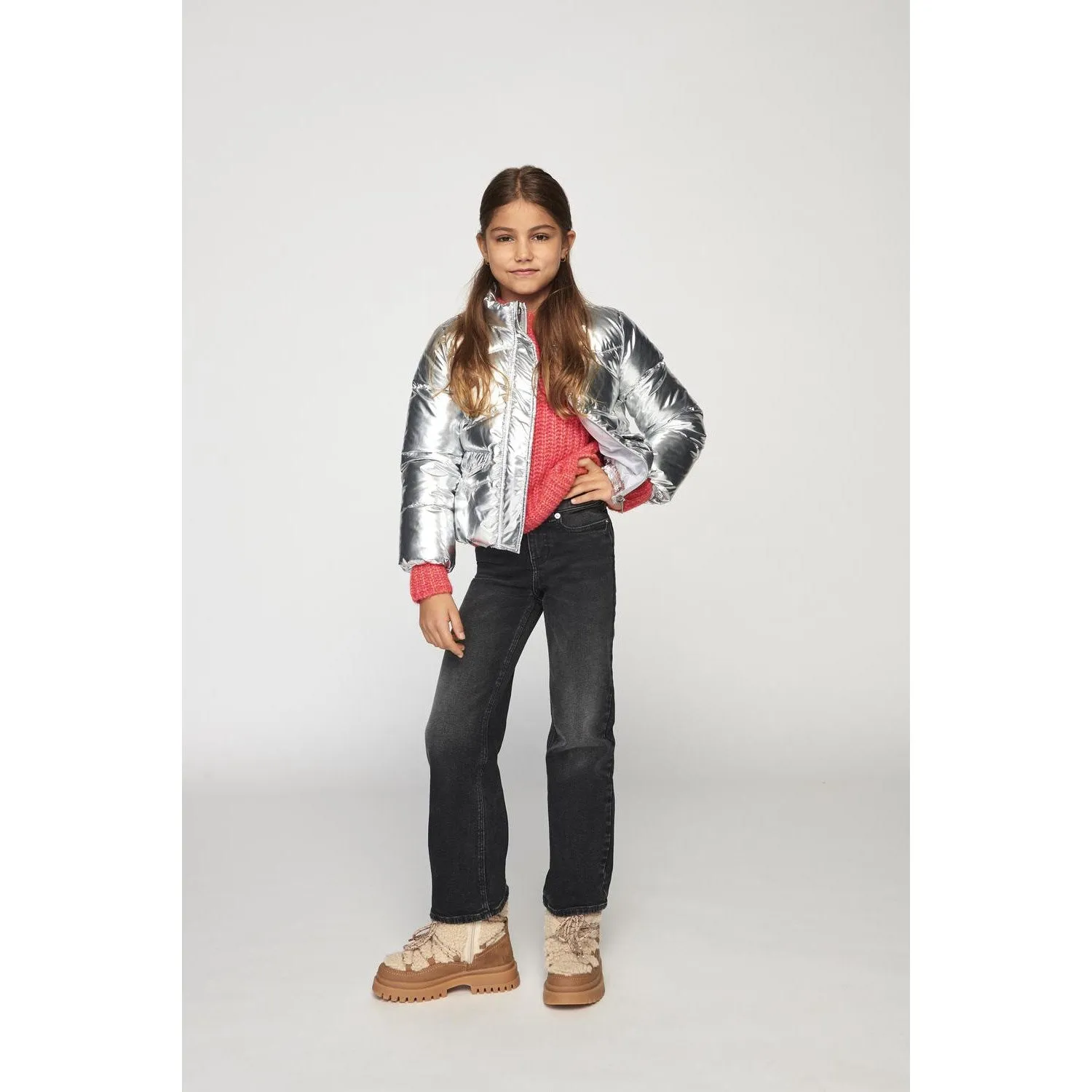 kids ONLY Silver Pearl Puffer Jacket