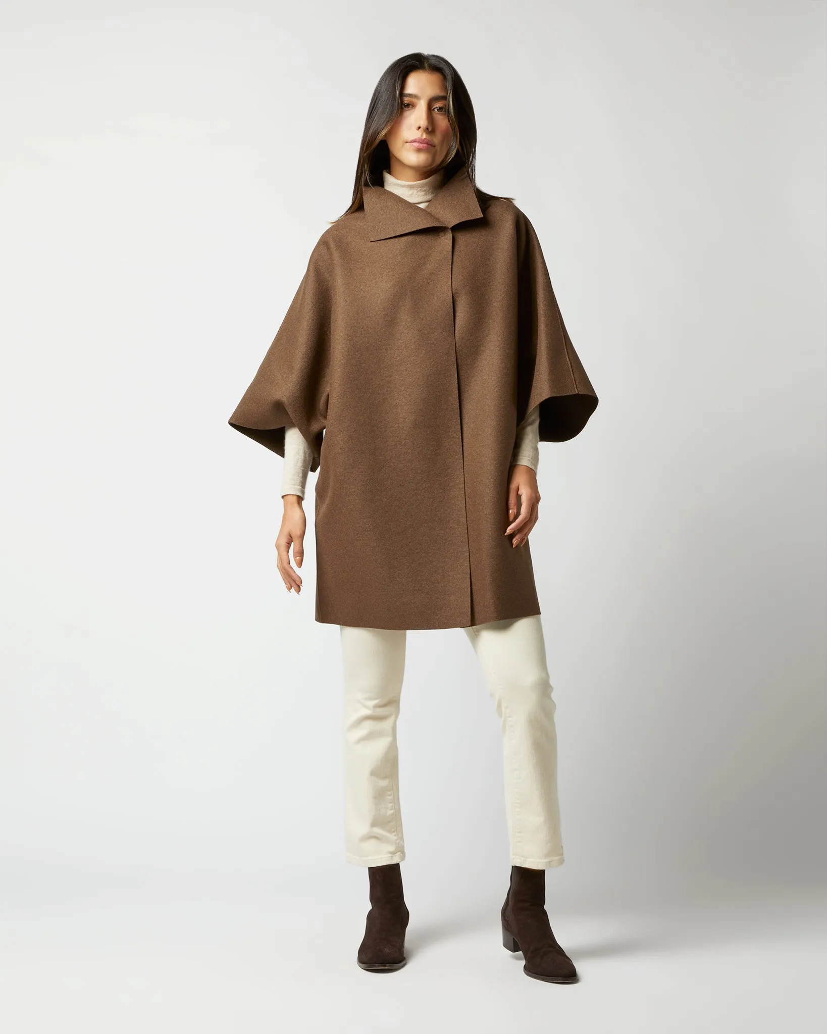 Kimono Coat in Teddy Brown