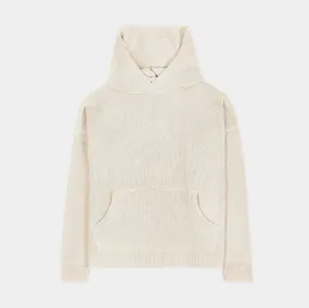 Knitted Pullover Womens Hoodie (Oat)