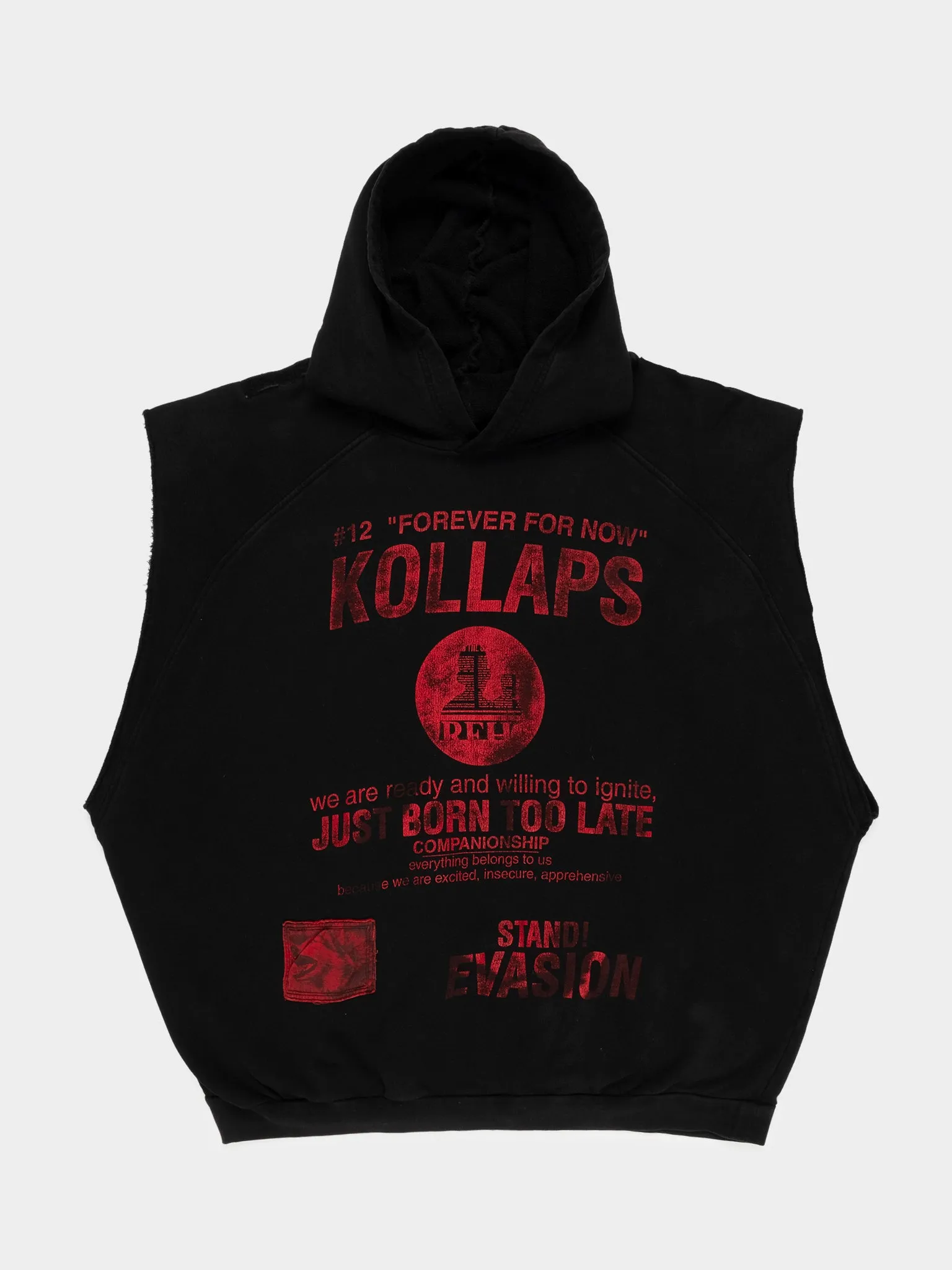 'Kollaps' Sleeveless Hoodie