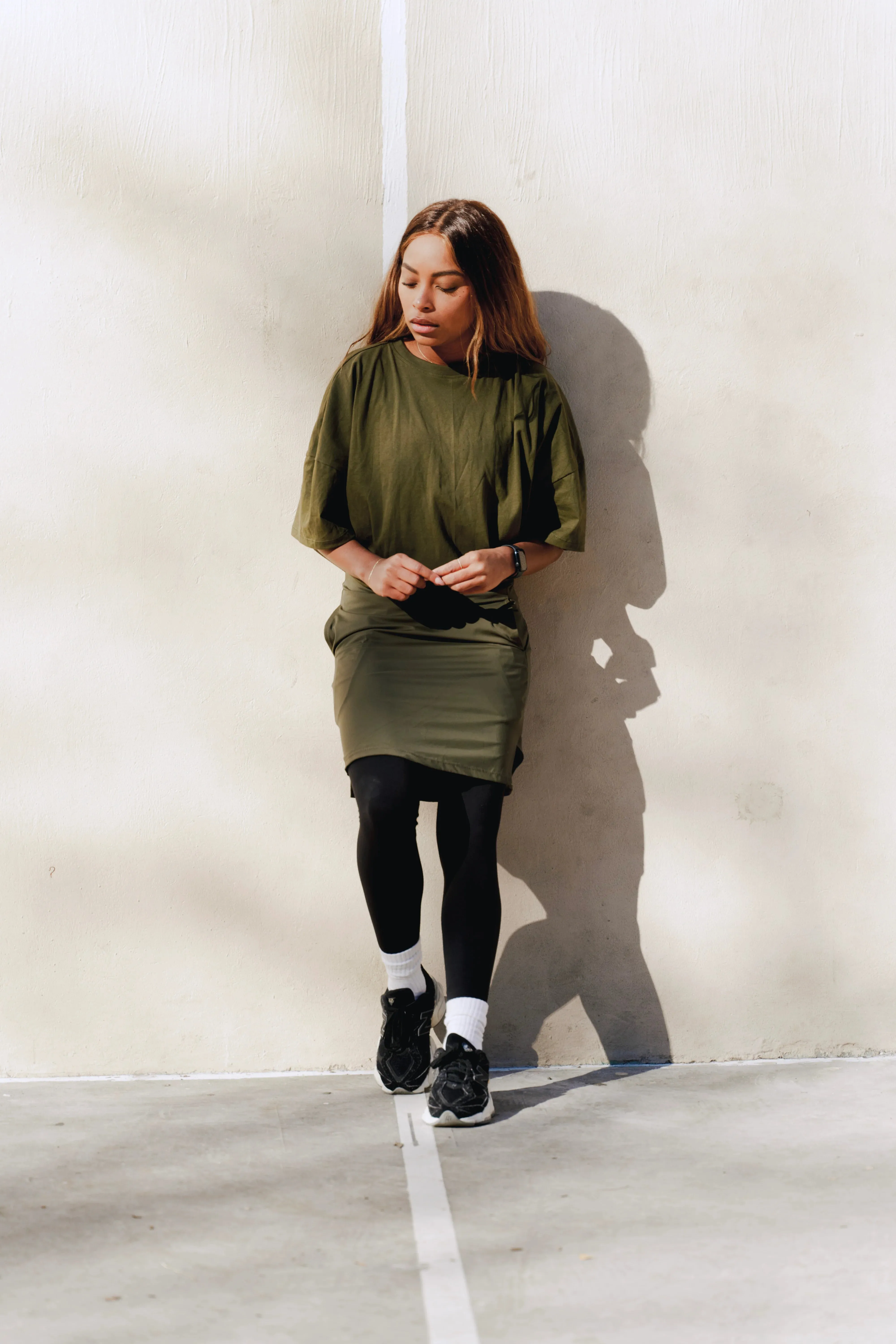 Lana Mini Pencil Sport Skirt in Military