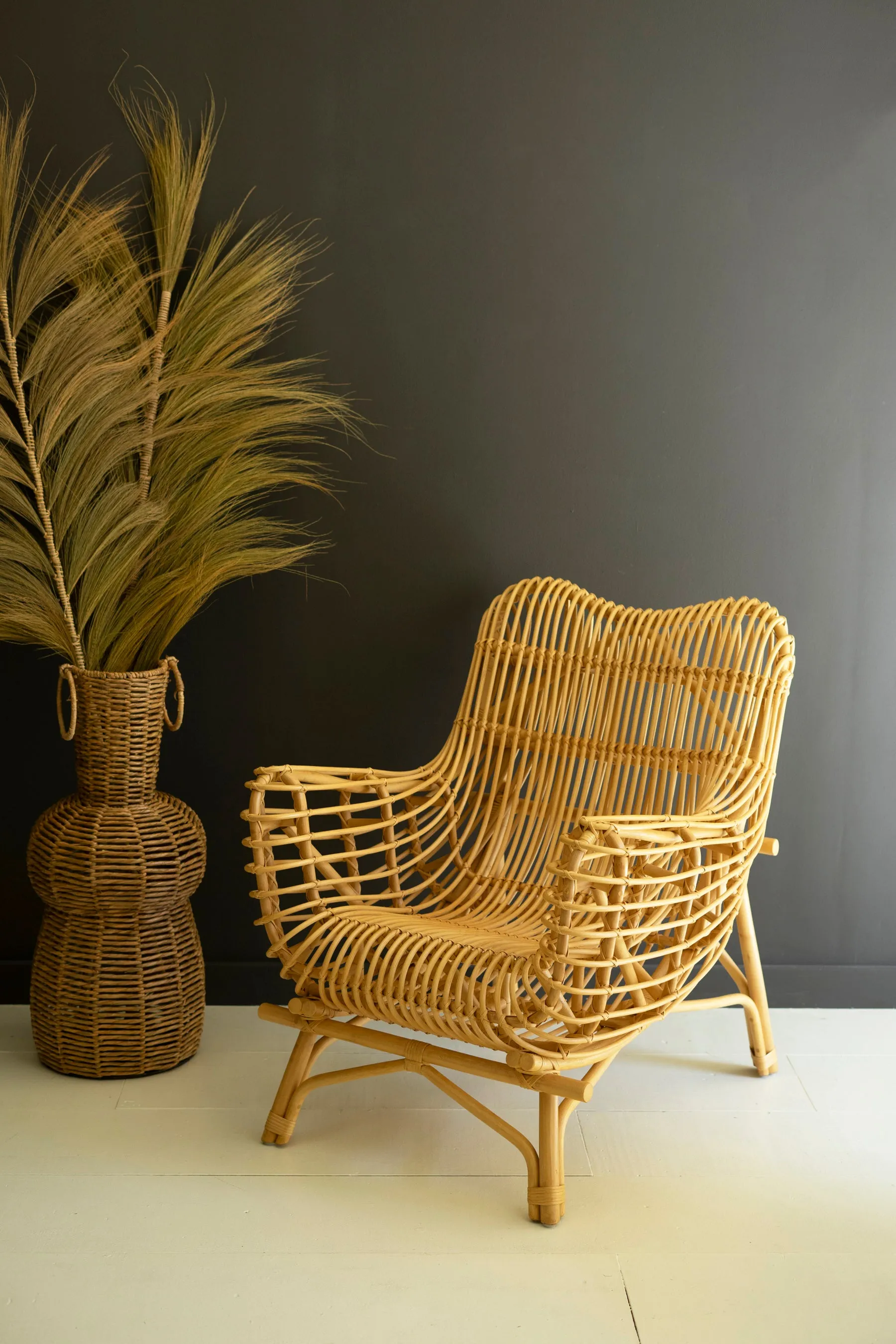 Large Rattan Arm Chair