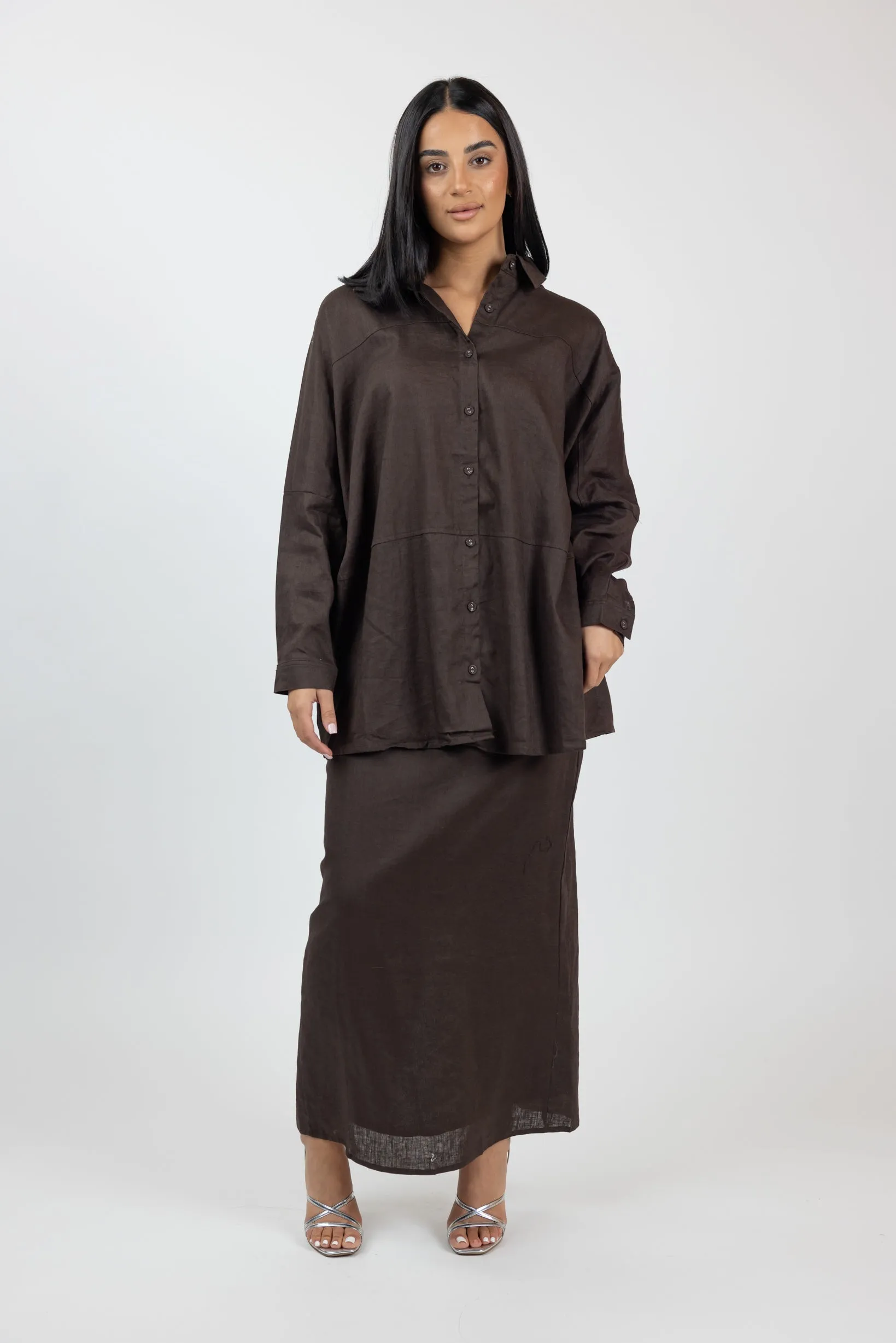 Leanne 100% Linen Skirt