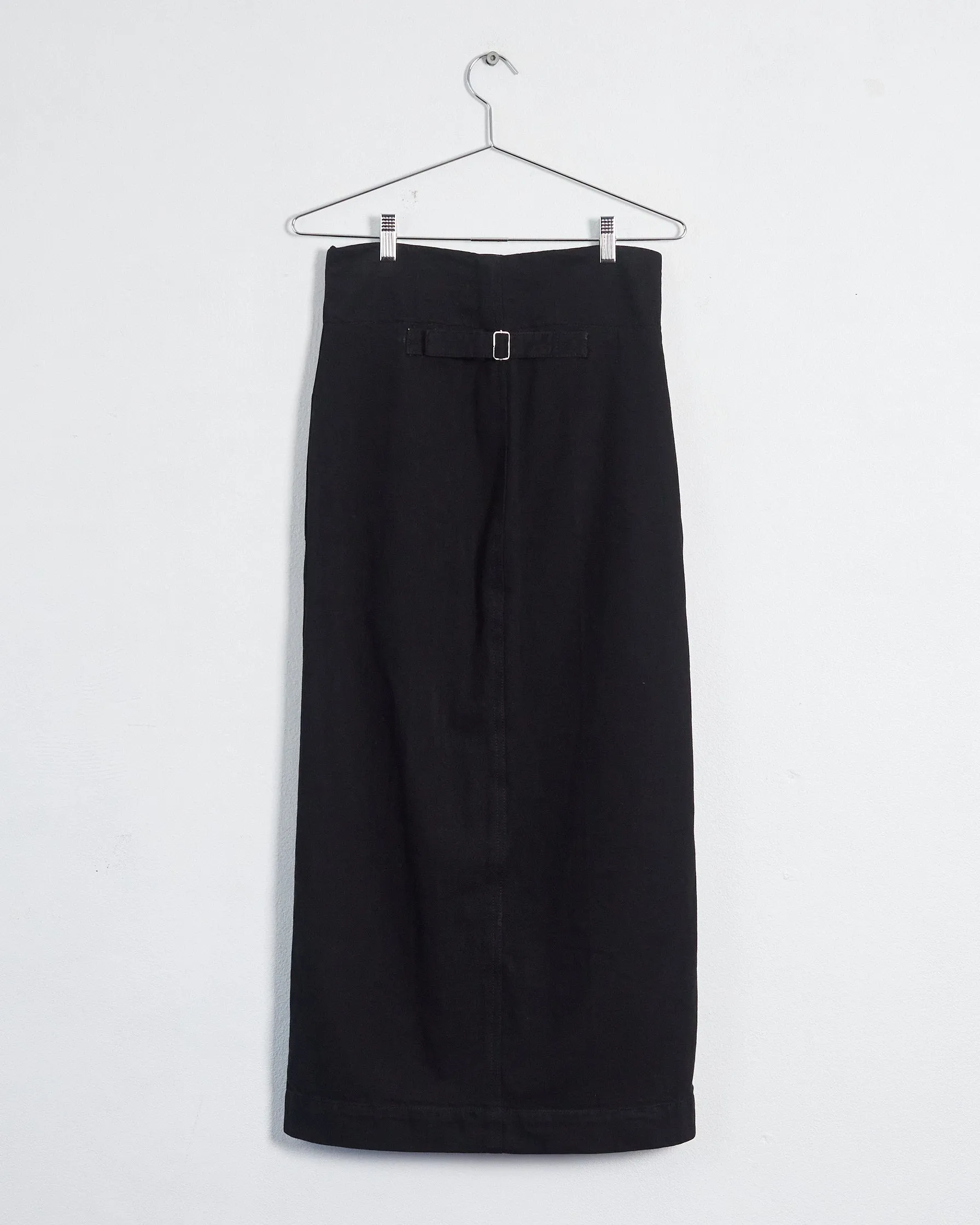 Lemaire denim maxi pencil skirt, black, 12