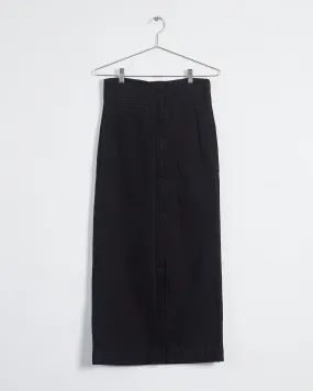 Lemaire denim maxi pencil skirt, black, 12