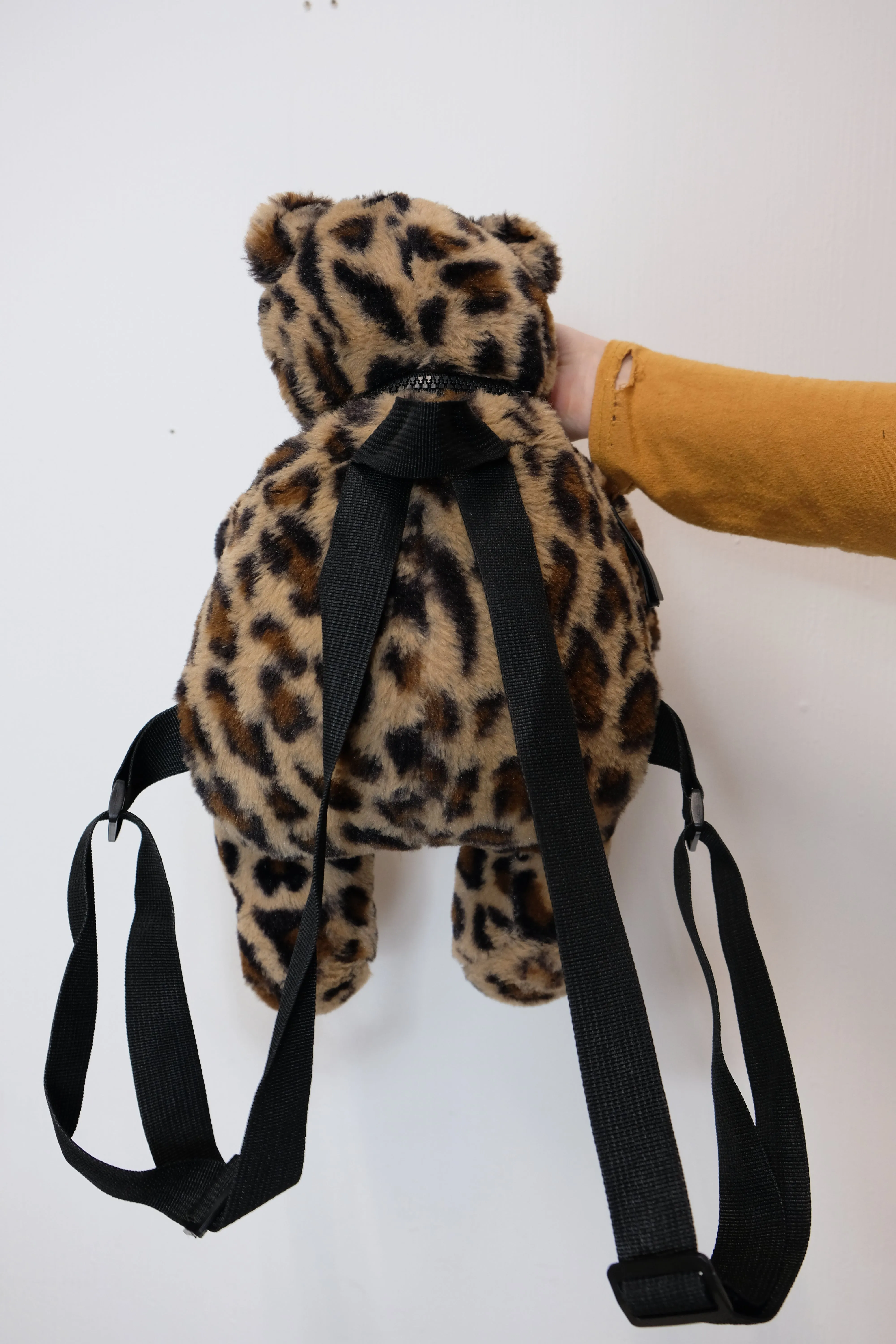 Leopard Plush Backpack