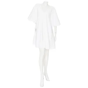 Lianne White Cotton V-Neck Tent Dress