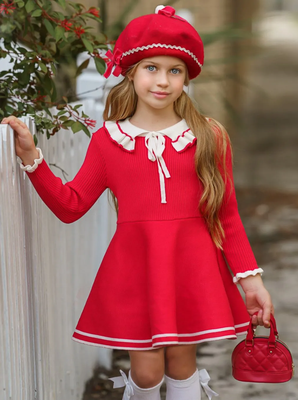 Little Socialite Collared Sweater Dress