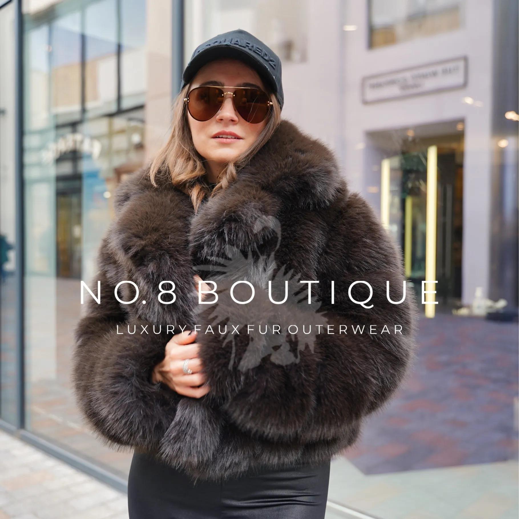 London Faux Fur Jacket With Collar