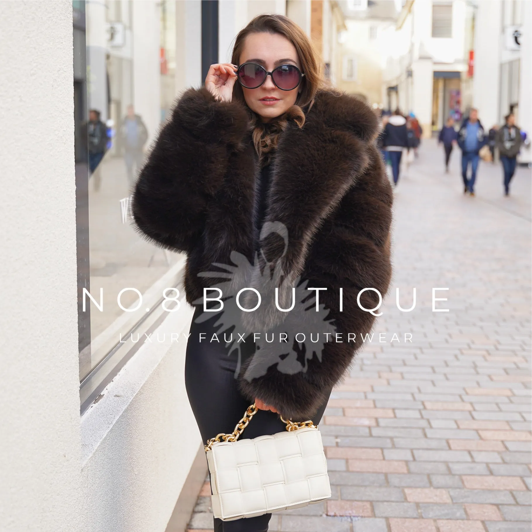 London Faux Fur Jacket With Collar