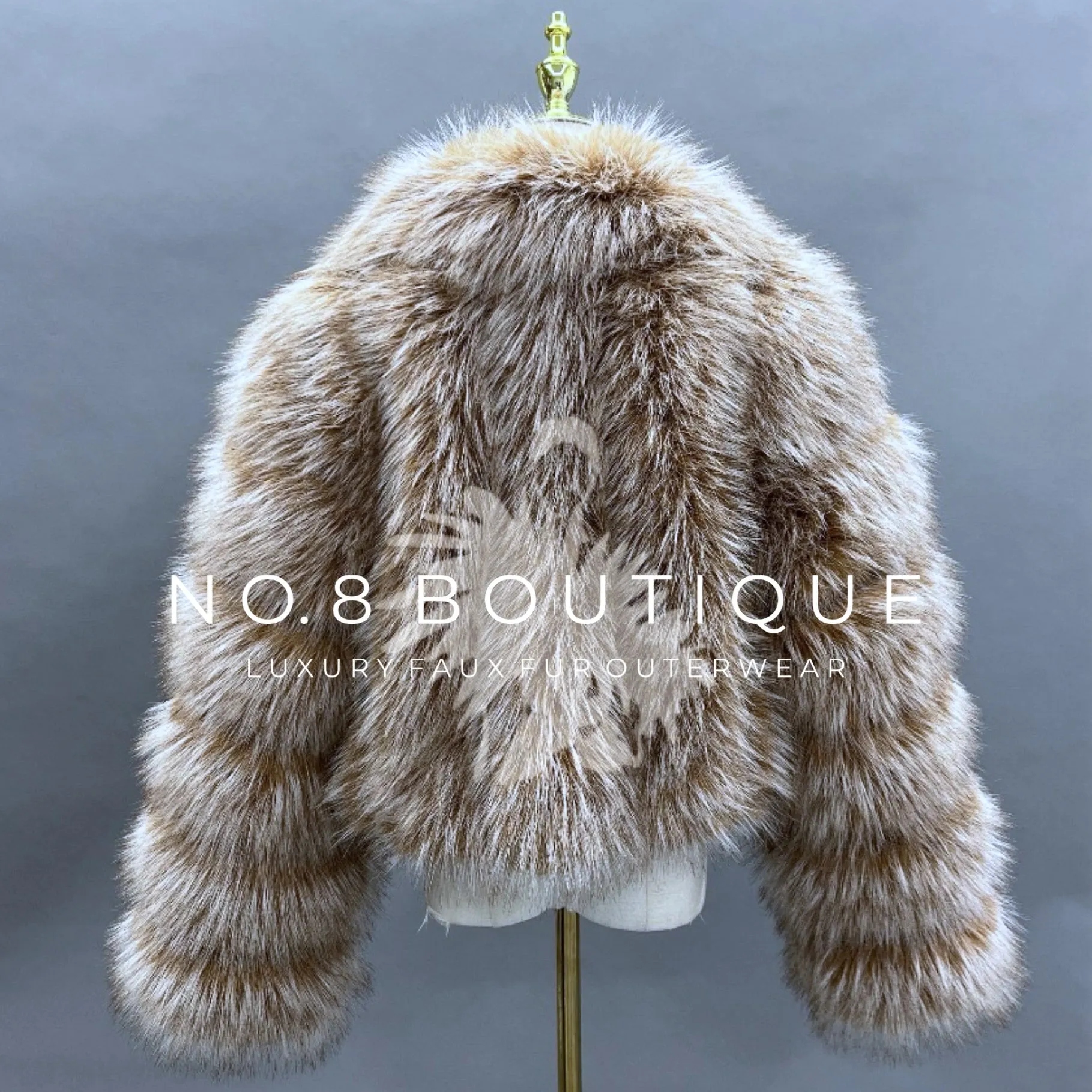 London Faux Fur Jacket With Collar