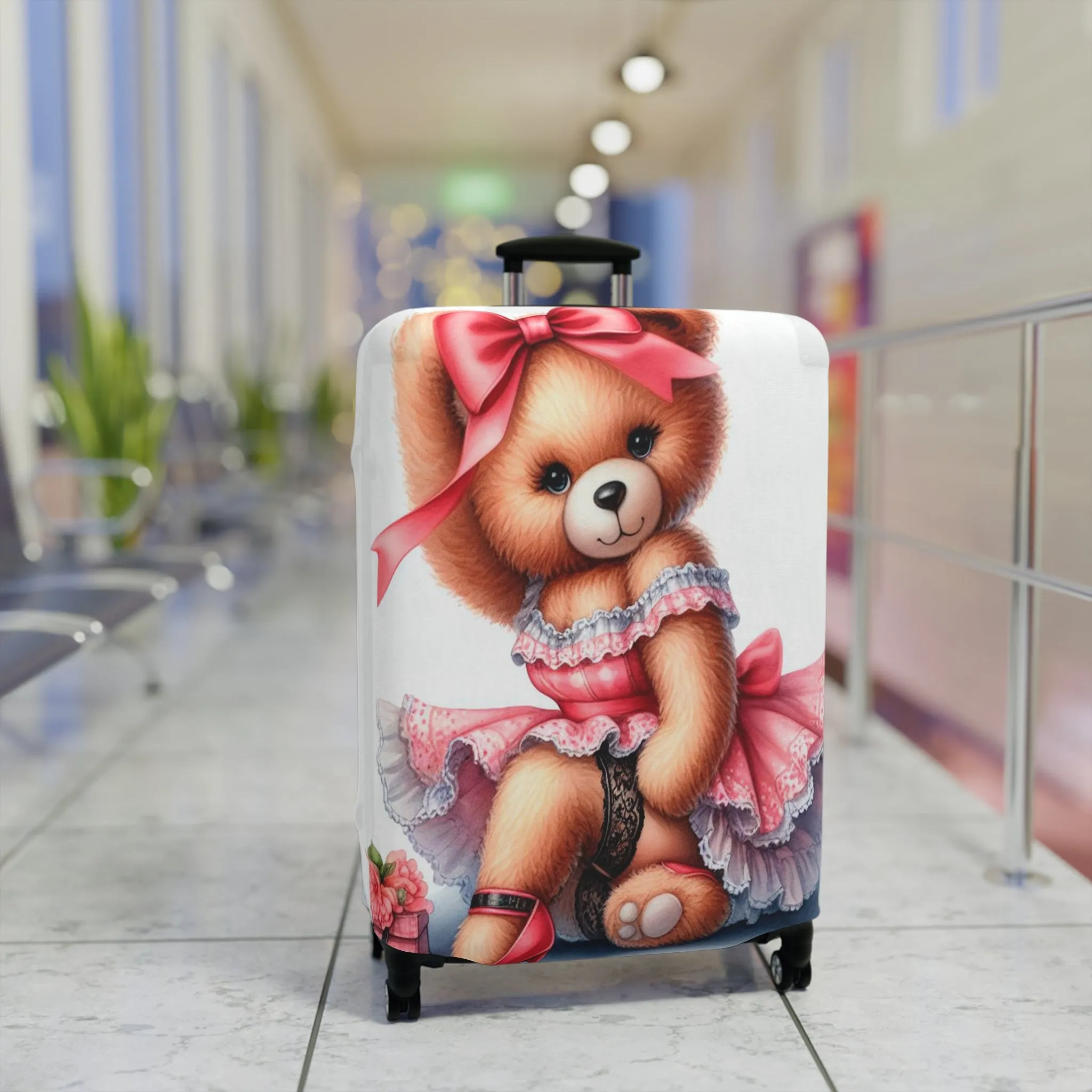 Luggage Cover, Rockabilly, Teddy Bear, awd-3035