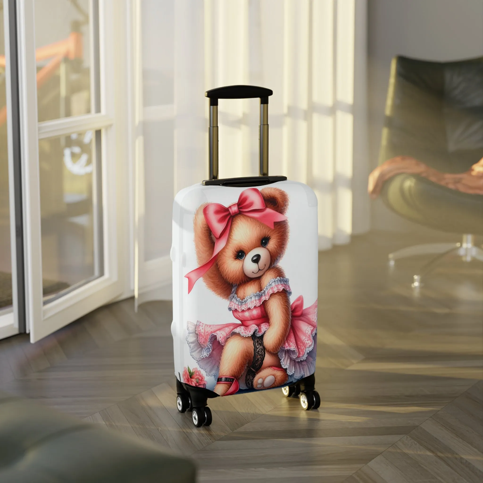 Luggage Cover, Rockabilly, Teddy Bear, awd-3035