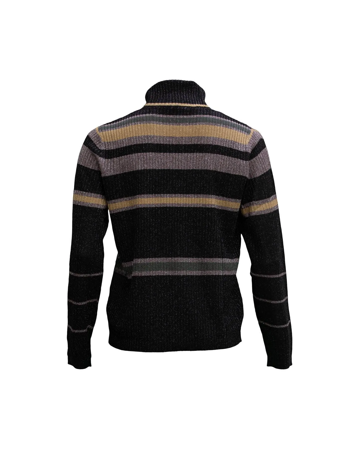 Lurex Striped Turtleneck