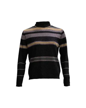 Lurex Striped Turtleneck