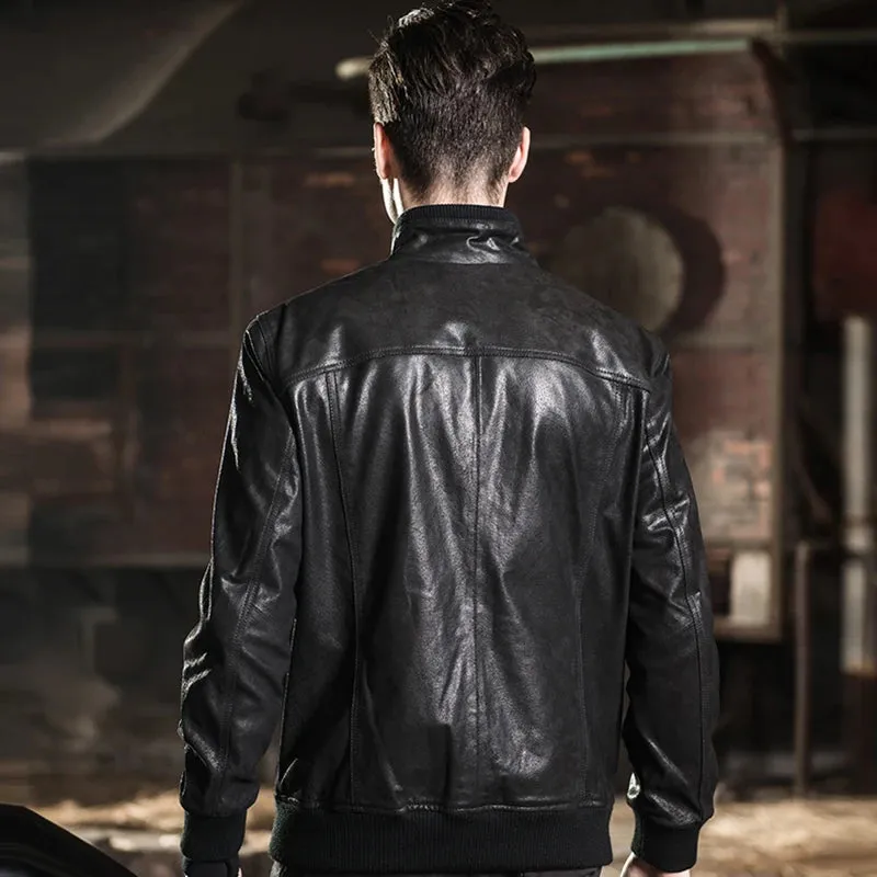 Men's Genuine Leather Motorcycle Jacket