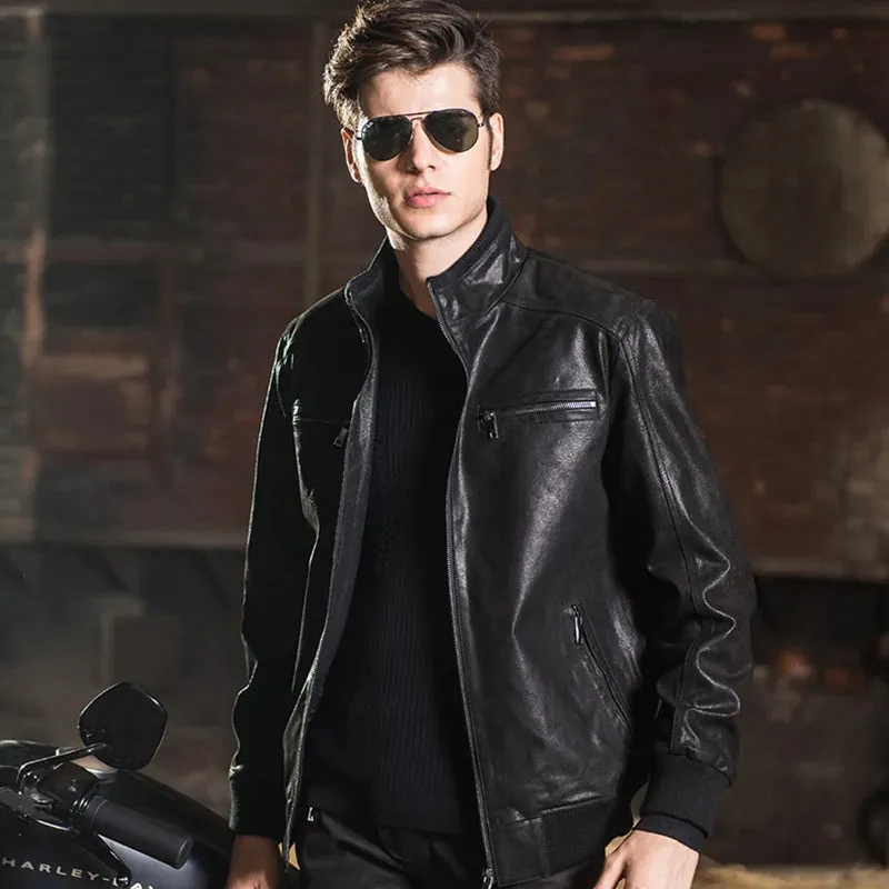 Men's Genuine Leather Motorcycle Jacket