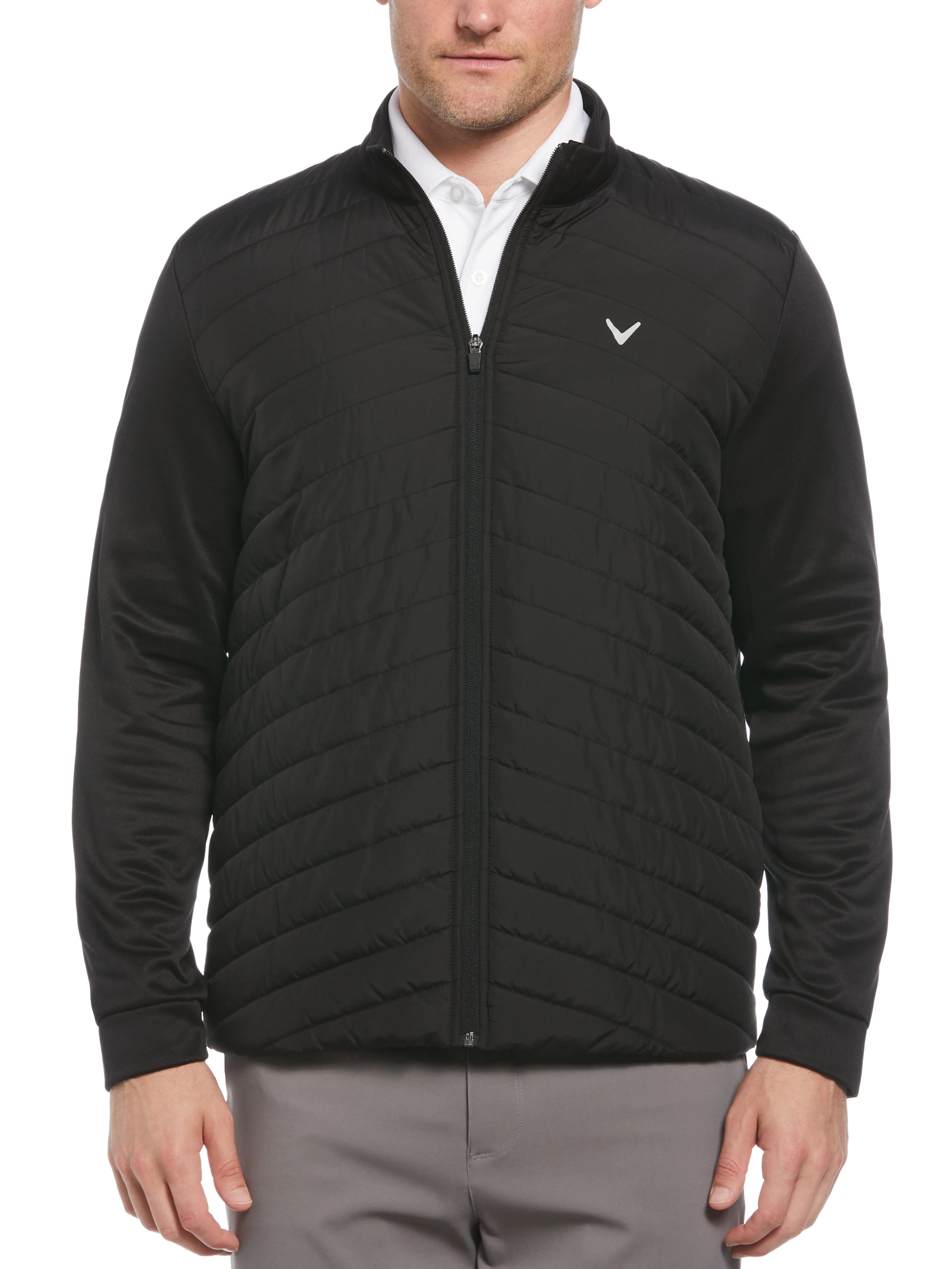 Mens Quilted Puffer Golf Jacket