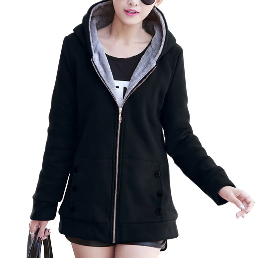 Mid-length plus size sweater coat