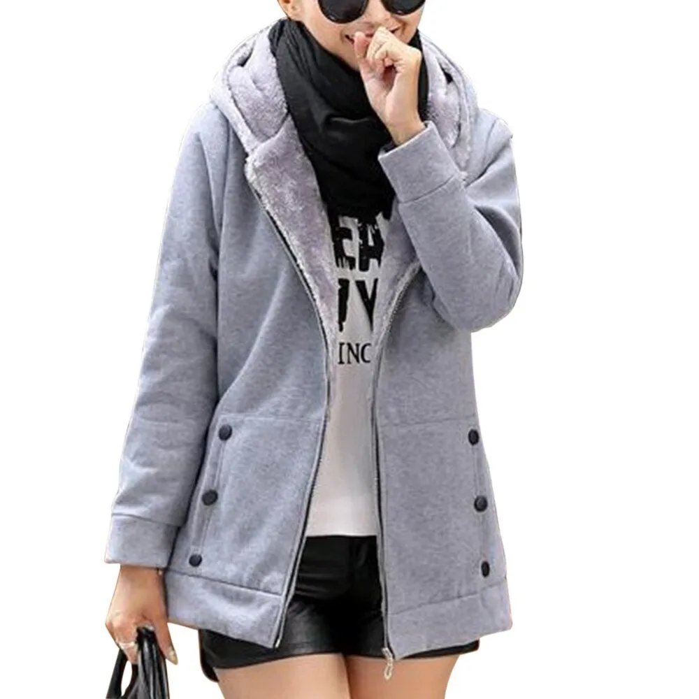 Mid-length plus size sweater coat